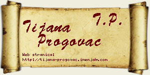 Tijana Progovac vizit kartica